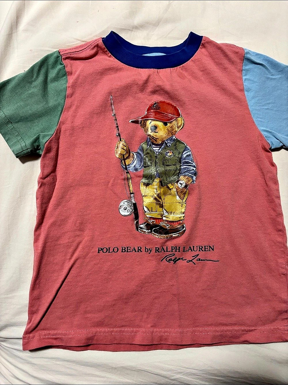 Kids Ralph Lauren Polo Bear Colorblock Tee Boys